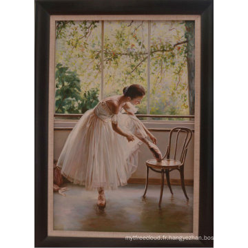 Belle peinture à l&#39;huile artisanale à la ballerine